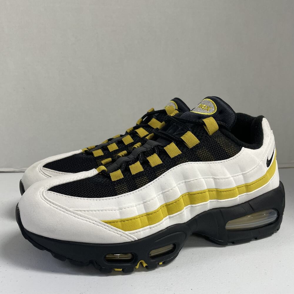 Nike Air Max 95 Saffron Quartz HM4740 102 Size 8 White Black Yellow Retro Shoe